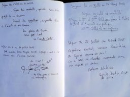 Photos du livre d'or